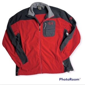 Mountain Hardwear Fleece Red & Black Jacket Size XL